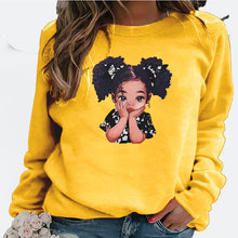Load image into Gallery viewer, Printed Fleece Pullover Women Hoodie
