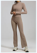 Load image into Gallery viewer, 2PCS yoga suit, exercise set, gym set, women's exercise set, running exercise suit, long sleeved exercise suit, yoga suit
