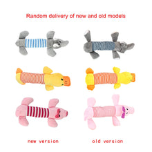 Load image into Gallery viewer, Fit for All Pets Dog Cat Fleece Toys Popular Squeak Chew Sound Dolls Elephant Duck Pig Pet Funny Plush Toys
