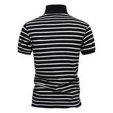 Load image into Gallery viewer, Striped Embroidered Cotton Summer Polo
