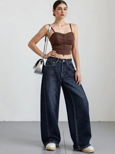 Load image into Gallery viewer, Baggy Straight Denim Street Jeans
