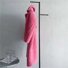 Load image into Gallery viewer, Winter Jacket Women Long Coat  Wool Woven Fabric Thick Warm Outerwear Oversize Fashion Streetwear Teddy Bear Coats

