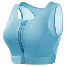Load image into Gallery viewer, Plus Size Sports Bra Front Closure Longline Bras Padded Workout Crop Tank Top for Running Workout Gym Yoga Vest
