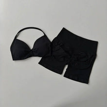 Load image into Gallery viewer, Yoga set for women, fitness, breathable, quick drying training, beautiful back, gathered underwear, high waist, hip lifting shor

