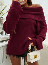 Load image into Gallery viewer, Elegant Off Shoulder Knit Pullover
