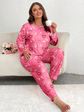 Load image into Gallery viewer, Plus Heart Print Pajama Set
