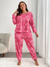 Load image into Gallery viewer, Plus Heart Print Pajama Set
