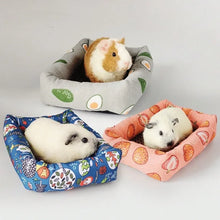 Load image into Gallery viewer, Pet Sleep Bed Rectangle Mat with Rattan Cooling Pad for Small Animals Dogs Cats Rabbit Guinea Pig Hamster Squirrel All Seasons
