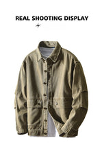 Load image into Gallery viewer, Vintage Cotton Cargo Shirt Jacket
