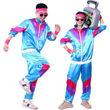 Load image into Gallery viewer, Tracksuit Costumes for Men 90s Hip Hop Shell Suit Costume Mens 80s Retro Tracksuit Jacket Disco Costume Windbreaker and Pants
