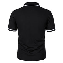 Load image into Gallery viewer, New Men's Short Sleeve Polo Shirts Solid Color Casual T-shirt Summer Trendy Breathable Loose Basic Splice Top Pockets Men Shirts
