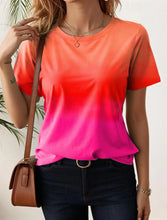 Load image into Gallery viewer, Vibrant Gradient Streetwear Summer Tee
