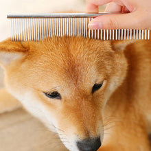 Load image into Gallery viewer, Stainless Steel Dog Comb Long Thick Hair Fur Removal Brush 16/19cm Pets Dog Cat Grooming Dematting Combs for Shaggy Dogs

