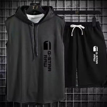 Load image into Gallery viewer, Men's track suit summer sportswear two-piece t-shirt shorts brand tracksuit jogging men's sports suit fitness clothes exercise
