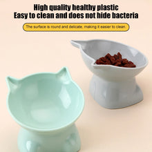 Load image into Gallery viewer, Pet Bowl Large Capacity Cats Bowls Oblique Mouth Cute Cartoon Cat Shape Cat Dog Food Dispenser Pet Feeder Pets Supplies
