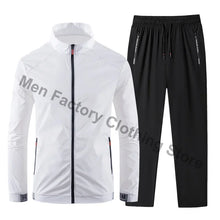 Load image into Gallery viewer, 2025 Men's Sportswear Spring Summer Tracksuit 2 Piece Sets Sports Suit Sun Jacket+Pant Running Set Male Gym Exercise Clothing
