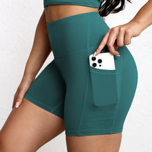 Load image into Gallery viewer, Yoga Shorts with Pockets High Waist Butt Lifting Cyclings Tights Outdoor Workout Jogging Shorts Sportswear Gym Running Short
