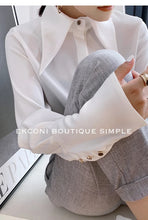 Load image into Gallery viewer, Elegant Satin Office Casual Shirt
