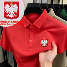 Load image into Gallery viewer, Poland Coat Of Arms Print Polo Shirt Mens Casual Breathable Lapel Tops Basic Short Sleeve T-Shirts Summer Commuting Male Clothes
