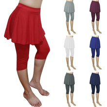 Load image into Gallery viewer, Women Leggings Skirt Tennis Pants Spandex Sports Elastic Cropped Culottes Legins Yoga Pants Women's Sports Fitness Leggings
