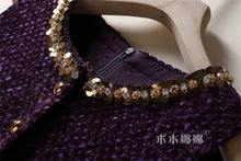 Load image into Gallery viewer, Elegant Tweed Sleeveless Midi Dress
