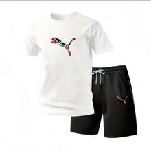Load image into Gallery viewer, 2026 Summer Fashion Men's Tracksuit T-shirt Shorts Set Leisure Short Sleeve Set Jogging Gym Suit Brand Clothing
