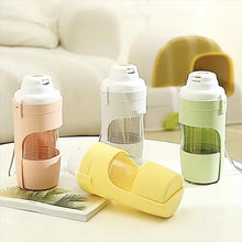 Load image into Gallery viewer, Pet Travel Water Bottle Portable with Food Container Foldable 2in1 Pet Outdoor Bowl Puppy Dog Cat Travel Drinking Food Feeder
