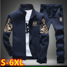 Load image into Gallery viewer, Plus Size 5XL 6XL Men's Tracksuit Autumn Clothes Sportswear Two Piece Set Men Jacket Sweatpants Male Sweatsuit Sports Suits Sets

