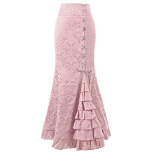 Load image into Gallery viewer, Long Skirts Women Punk Fish Tail Skirt Vintage Gothic New High Waisted Temperament Goth Skirt Festival Party Wear Woman Clothes
