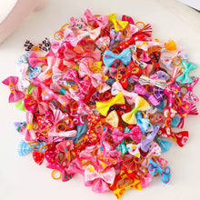 Load image into Gallery viewer, 10pcs Creativity Pet Hair Accessories Bow Polyester Cute Puppy Bow with Rubber Band Suitable for Dogs Cat Grooming Accessories
