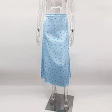 Load image into Gallery viewer, 2026 Satin Printed Skirts Women High Waist Long Skirts Summer Midi A-line Skirts Women Office Elegant Women's Loose Skirts
