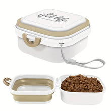 Load image into Gallery viewer, 2-in-1 Portable Dog Bowls Pet Dancer Dog Bowl Durable PP Material Leak-Proof Lid Food Water Feeder for Dogs Pet Bowl 400ml

