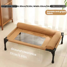 Load image into Gallery viewer, Pet Furniture Mesh Elevated Dog Beds Breathable Removable Raised Dog Bed With Soft Pillow Outdoor Dog Cat Bed Patio Sunbathing

