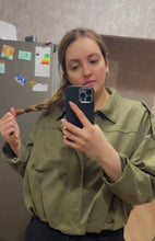 Load image into Gallery viewer, Women Bomber Jackets Suede Texture Coats Fashion Turn-down Collar Long Sleeve Loose Vintage Female Outerwear Chic Top Streetwear
