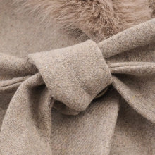 Load image into Gallery viewer, Elegant Belted Fur Collar Overcoat
