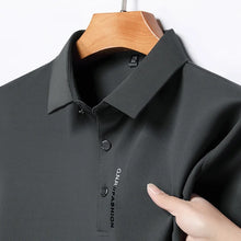 Load image into Gallery viewer, Men's Short Sleeve Solid Color Polo Shirt Breathable Comfortable Elastic Top New Arrivals Casual Business Style
