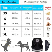 Load image into Gallery viewer, Pet Leash Undershirt Harnesses Mesh Breathable Adjustable Easy Control Reflective Undershirt Dog Harness Collar
