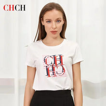 Load image into Gallery viewer, Luxury Embroidered Cotton Summer Tee
