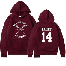 Load image into Gallery viewer, Teen Wolf Hoodie Beacon Hills Stilinski 24 Lahey McCall Pullover Tv Show Hooded Sweatshirt Hooded Hip Hop Hoodies Streetwear Top

