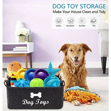Load image into Gallery viewer, Felt pet toy box, dog toy box, storage basket box - perfect for organizing pets
