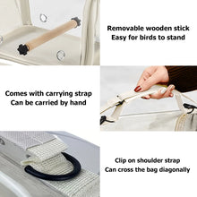 Load image into Gallery viewer, Portable Bird Travel Bag With Stand &amp; Removable Straps Breathable Design Suitable for Small Pets and Birds Parrots Hamsters
