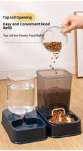 Load image into Gallery viewer, 1.2L/1.5L Pet Automatic Feeder Plastic Large Capacity Cat Dog Water Dispenser Feeder Set 3 Colors 2 Styles
