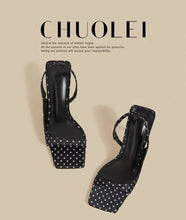 Load image into Gallery viewer, High Heels Women Sandals Luxury Elegant Heels Shoes Fashion Slippers New Square Toe Sexy Pumps Dress Party Female Slides
