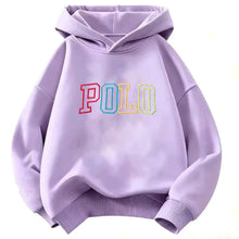 Load image into Gallery viewer, Children Hooded Kids Hoodie Colorful Gradient POLO Letter Print Long Sleeve Pullover Sweatshirt Boy Girl Casual Autumn Outerwear
