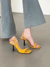 Load image into Gallery viewer, High Heels Women Sandals Luxury Elegant Heels Shoes Fashion Slippers New Square Toe Sexy Pumps Dress Party Female Slides
