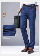 Load image into Gallery viewer, Classic Straight Stretch Denim Jeans
