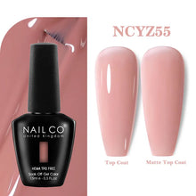 Load image into Gallery viewer, NAILCO 333 Colors Gel Nail Polish Semi Permanent Varnishes Nails Art Design Hybrid Soak Off Top Base Coat UV Gel Manicure 15ml
