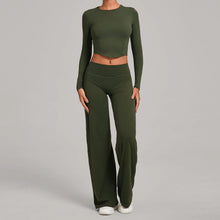 Load image into Gallery viewer, 2PCS Yoga Set Women Yoga Pant Workout Tracksuit Sportswear Gym High Waist Straight Leg Bottoms Fitness Bta Sports Suit XP01
