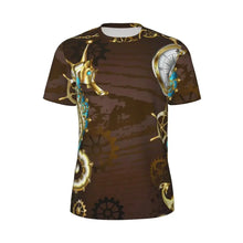Load image into Gallery viewer, Gym T Shirt For Men Steampunk Design T-Shirts Fashion Wonderful Clockwork Vintage Summer Tees O Neck Streetwear Design Tops
