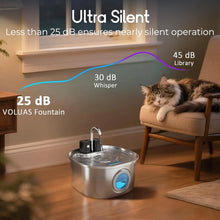 Load image into Gallery viewer, 3L Stainless Steel Wireless Recharging Sensor Cat Water Fountain Auto Drinking Fountain For Cats Dog Drinker Pet Dispenser Bowl
